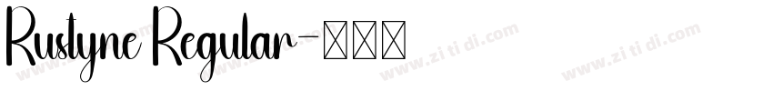 Rustyne Regular字体转换